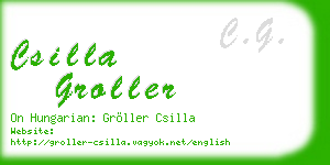 csilla groller business card