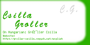 csilla groller business card